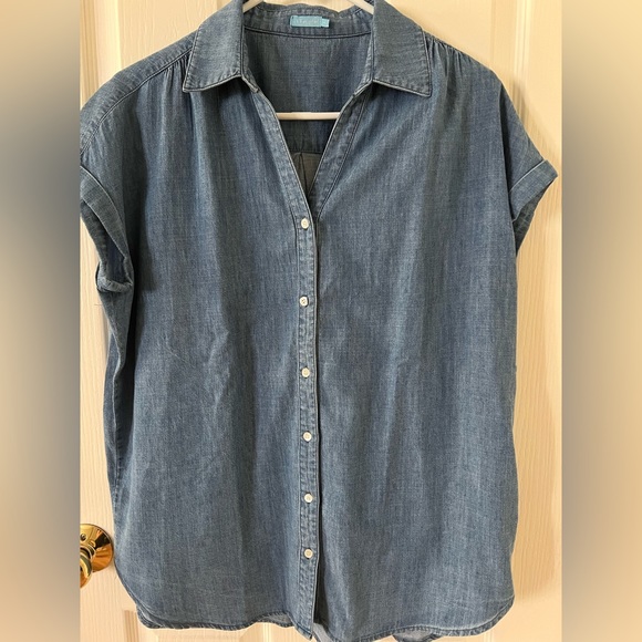 J. McLaughlin 💙 Erika Linen-blend blouse, amazing condition, size: M - Picture 15 of 16